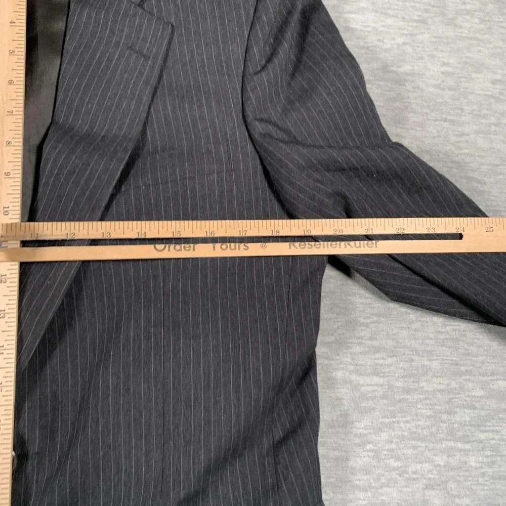 Brooks Brothers Blazer Mens 39 Regular Gray Pinstripe Wool Two Button Jacket USA